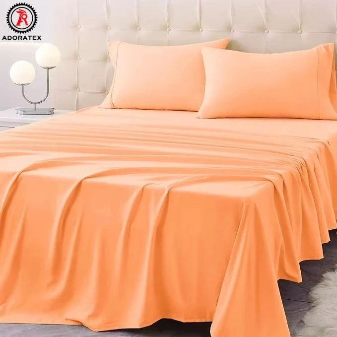 4-piece pure color bed sheet rset